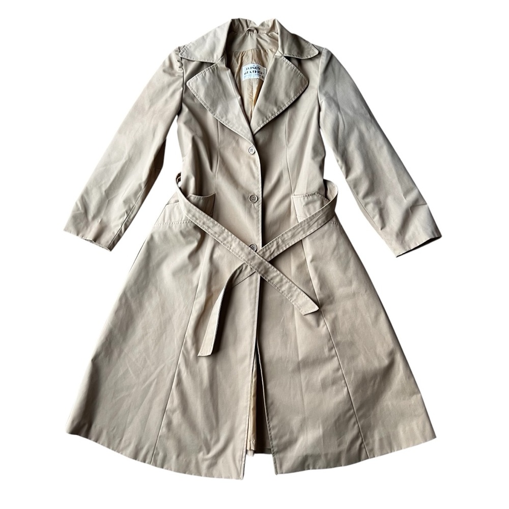 Classic Women's Beige Trench Coat - Timeless Tailored Style